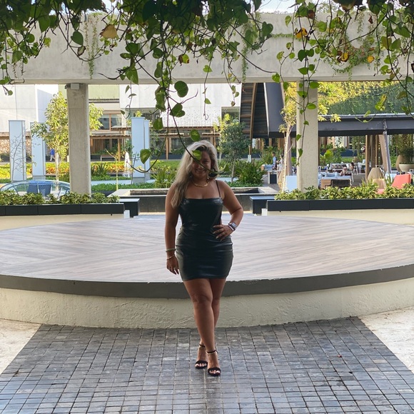 Fashion nova mini backless crocodile print black dress - large - Picture 6 of 6